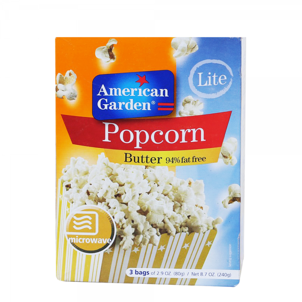 American Garden Pop Corn Butter Fat Free 240 gm