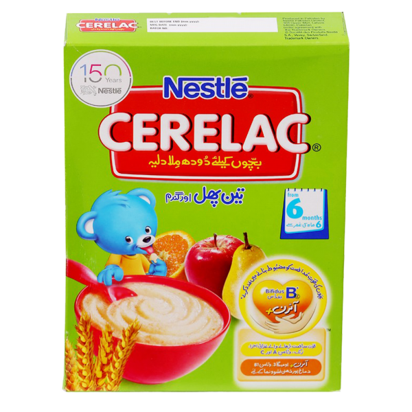 Nestle Cerelac Three Fruits And Wheat 350 gm