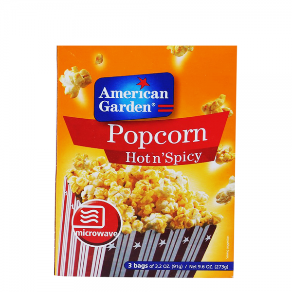 American Garden Pop Corn Hot And Spicy 273 gm