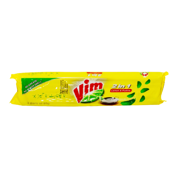 Vim Dishwash Bar Lemon & Pudina 2In1 285 gm