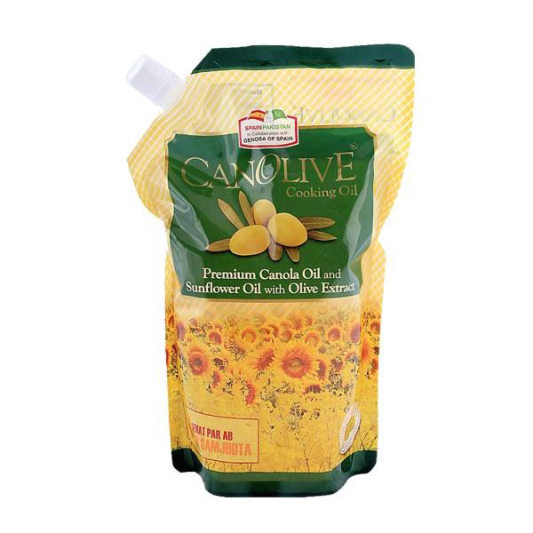 Canolive Cooking Oil 1 ltr Pouch Nozzle Pack