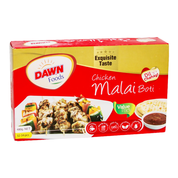 Dawn Chicken Malai Boti 32-34 Pcs Pack 480 gm