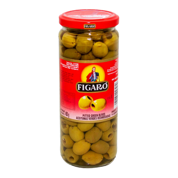 Figaro Olives Green Pitted 450 gm