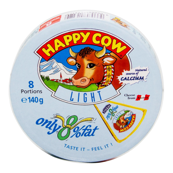 Happy Cow Cheese Low Fat 8 Portions 140 gm