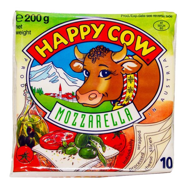 Happy Cow Mozzarella Cheese 10 Slices 200 gm