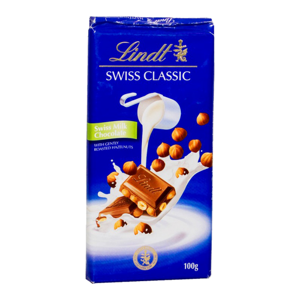 Lindt Chocolate Milk Hazelnut 100 gm