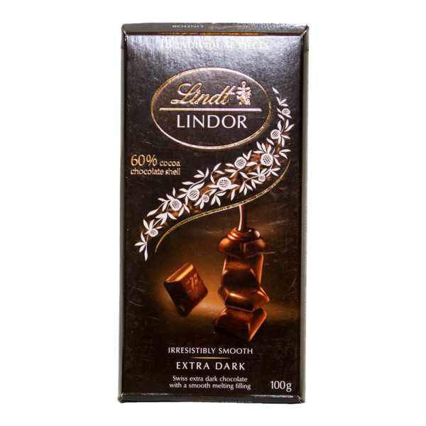 Lindt Lindor Extra Dark Chocolate 100 gm