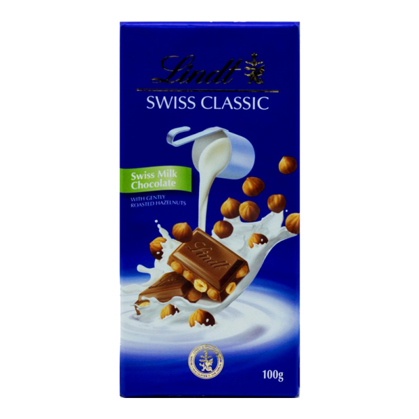 Lindt Swiss Chocolate Dark Hazelnut 100 gm