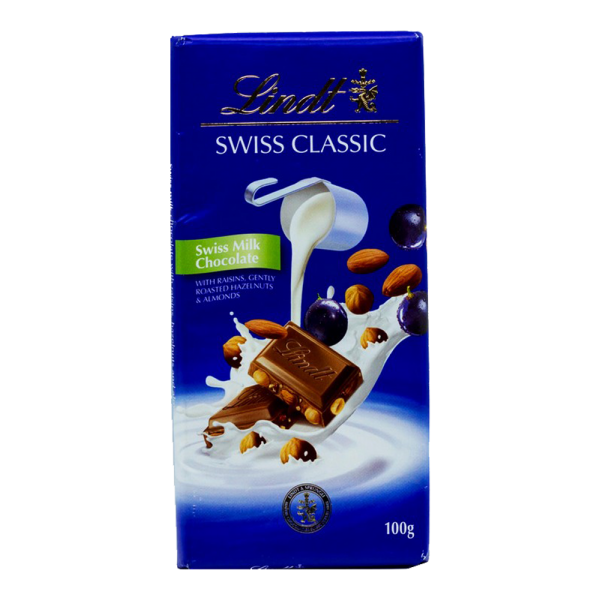 Lindt Swiss White Chocolate Almond 100 gm