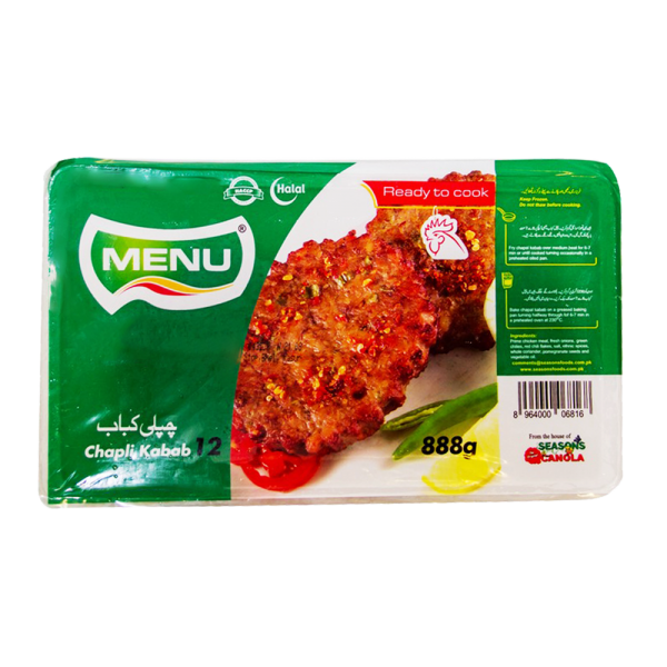 Menu Chapli Kabab 888 gm