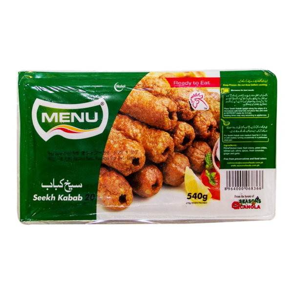 Menu Seekh Kabab 20 Pcs 540 gm